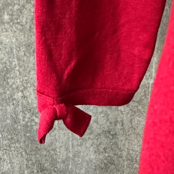 Vintage Harold's Silk Blend Red Sweater with Bow Sleeve Detail - Picture 1 of 4